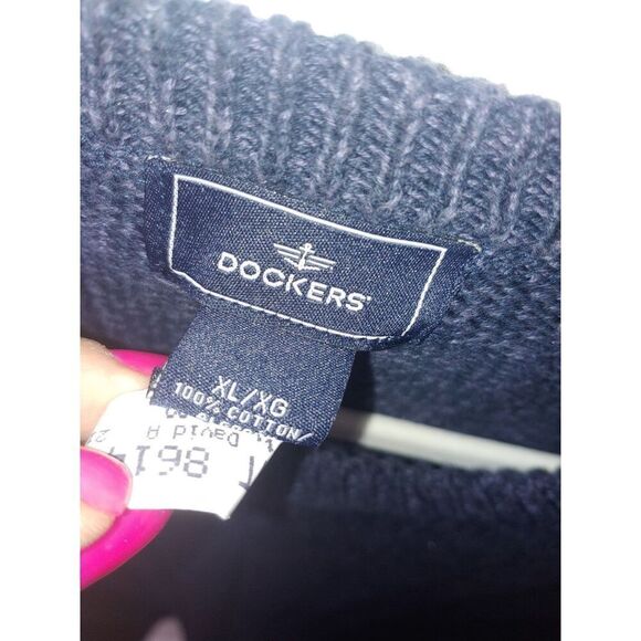 Dockers VINTAGE Men's Size XL Blue Chambray Sweater - Picture 6 of 6
